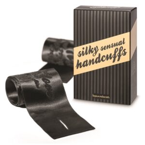 Bijoux Indiscrets - Silky Sensual Handcuffs Black 1/2
