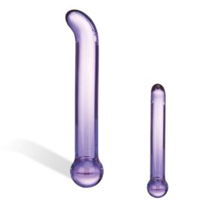 Glas - Purple Glass G-Spot Tickler 1/2