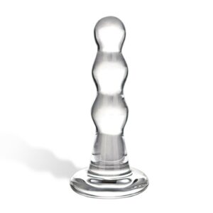 Glas - Triple Play Beaded Glass Butt Plug 1/2