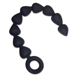 S&M - Black Silicone Anal Beads 1/2