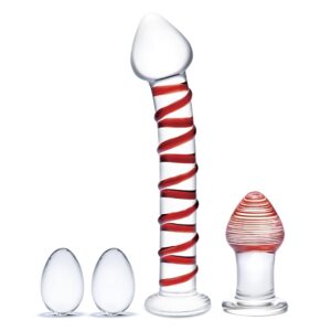 Glas - Mr. Swirly 4 pc Set with Glass Kegel Balls & Butt Plug 1/3