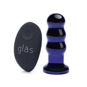 Glas - Rechargeable Remote Controlled Vibrating Beaded Buttplug 1/3