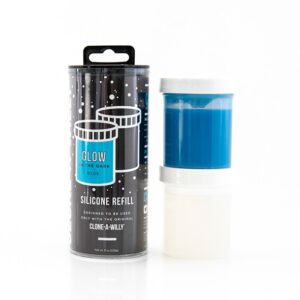 Clone-A-Willy - Refill Glow in the Dark Blue Silicone 1/2