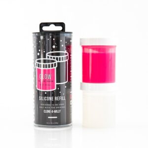 Clone-A-Willy - Refill Glow in the Dark Hot Pink Silicone 1/2