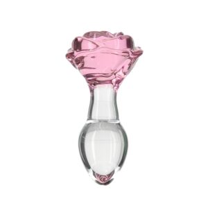 Pillow Talk - Rosy Luxurious Glass Anal Plug with Bonus Bullet 1/3